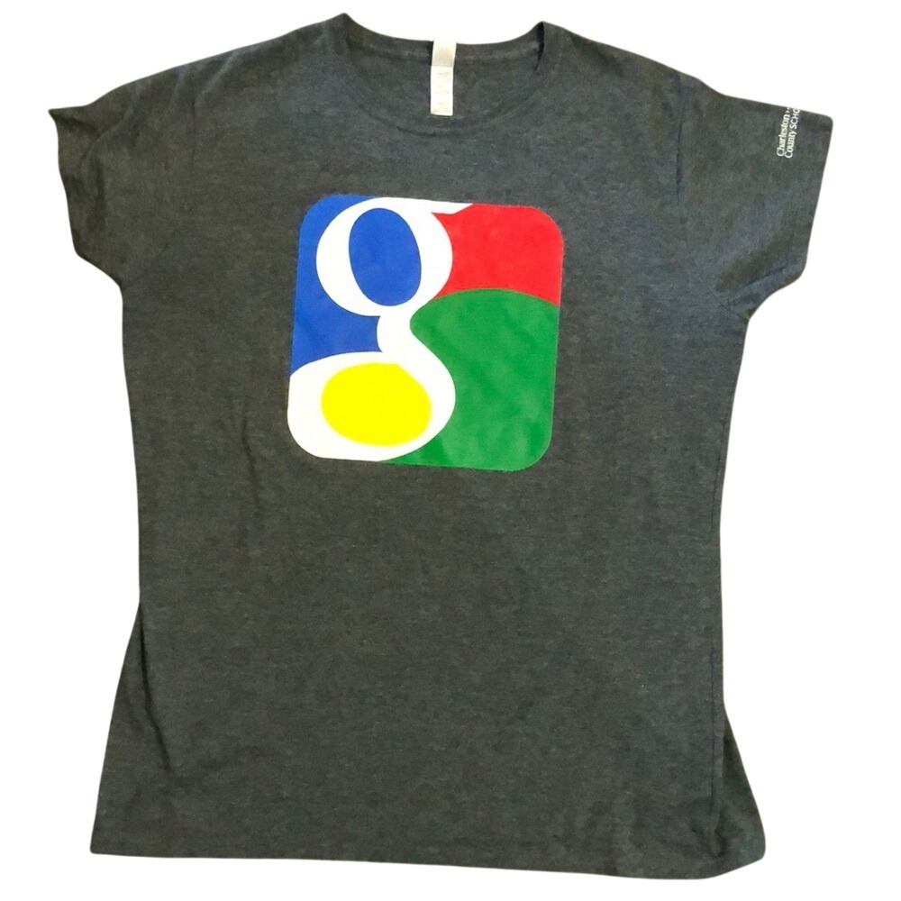 Gray‎ Google T-Shirt with Colorful Logo